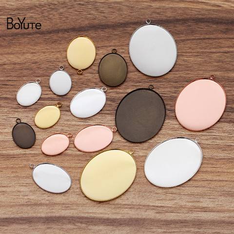 BoYuTe (50 Pieces/Lot) 13*18MM 18*25MM 30*40MM Oval Cabochon Settings Diy Pendant Base Blank Jewelry Accessories ► Photo 1/6