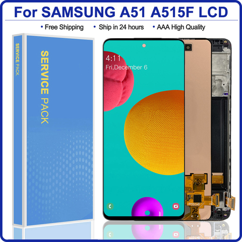 For Samsung Galaxy A51 lcd display with Sensor Assembly A515 lcd display Assembly A515F A515FD A515FN/DS Original 6.5'' LCD ► Photo 1/6