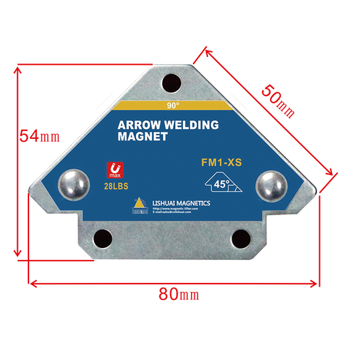 LISHUAI Mini Size Arrow Welding Magnet Holder/Triangle Permanent Magnetic Welding Clamp/45/90/135 Angle Positioner FM1-XS ► Photo 1/5