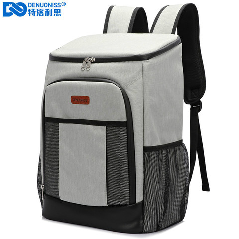 DENUONISS Thermal Bag Food Door 100% Leakproof Large Capacity 30L Cooler Backpack Thermal Container Big Insulation Bag Fast ► Photo 1/6