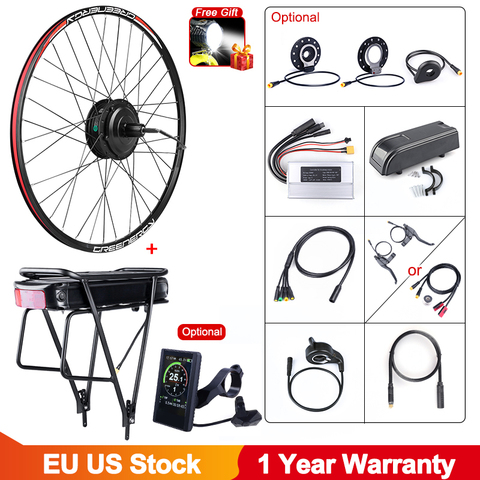 36V electric bike conversion kit rear hub motor wheel 250W for ebike 20-29inch 700C MTB bicycle with 20Ah rear hanger battery ► Photo 1/6