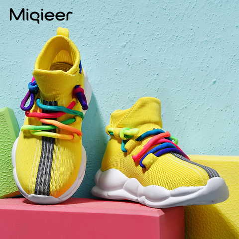 Boys Girls Breathable Children Sneakers Kids Casual Knit Soft Anti-Slip Running Sports Shoes Lightweight Baby Toddler Sock Boots ► Photo 1/6