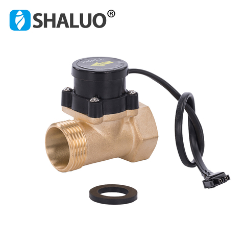 HT800 1 Inch Water Flow Sensor Switch Liquid Booster Solar Heater copper Magnetic flow sensor Pressure Auto Control Valve Part ► Photo 1/6