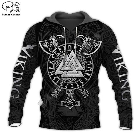 PLstar Cosmos Viking Warrior Tattoo New Fashion Tracksuit casual 3DfullPrint Zipper/Hoodie/Sweatshirt/Jacket/Mens Womens style-6 ► Photo 1/3