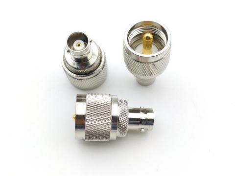 1pcs UHF male PL259 PL-259 plug to BNC female jack RF coaxial adapter ► Photo 1/5