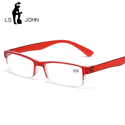 LS JOHN Ultralight Half Frame Reading Glasses Women Men Business Anti Blue Ray Computer Eyewear Presbyopia +1.0to+4.0 For Reader ► Photo 1/6