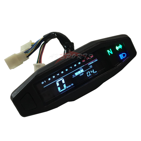 New motorcycle LCD speedometer digital odemeter  electric injection and carburetor meter for Russian KR200 ► Photo 1/6