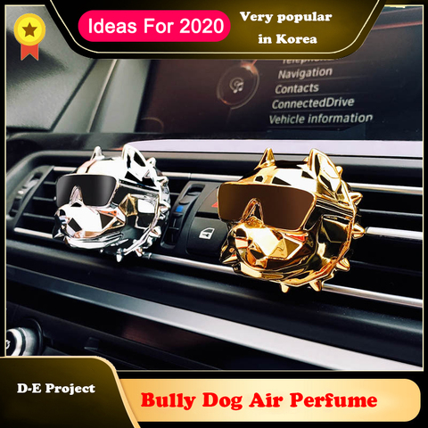 Bulldog Car Air Freshener Car Perfume Fragrance Scent Smell in the Car Styling Car Accessories Ornament for XM3 tesla Diffuser ► Photo 1/6