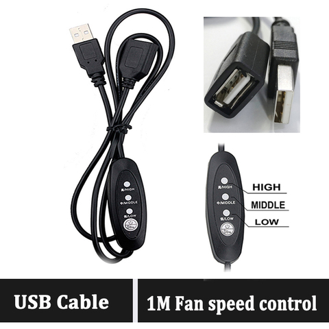 1M 100cm PC Case Fan Speed Control USB Extension Cable with Switch cord Fan Controller-Regulation Equipment ► Photo 1/6