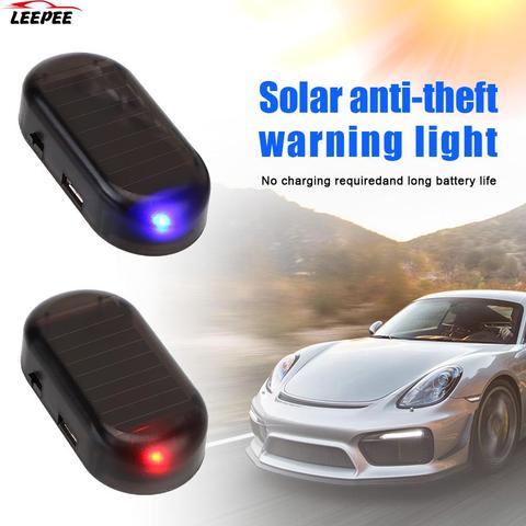 LED Flashing Imitation Solar Powered Car Fake Security Light Anti-Theft Caution Lamp Wireless Warning Simulated Dummy Alarm ► Photo 1/6