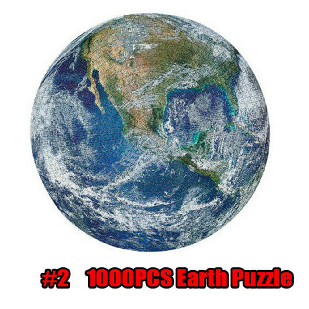 Large Jigsaw Puzzle for Adult Kids 1000 Pieces Jigsaw Puzzles Earth Moon 