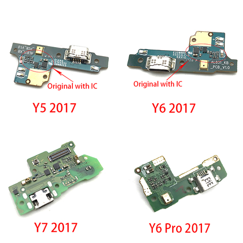 For Huawei Y5 Y6 Pro Y7 Prime 2017 P Smart 2022 Dock Connector Micro USB Charger Charging Port Flex Cable Microphone Board ► Photo 1/2