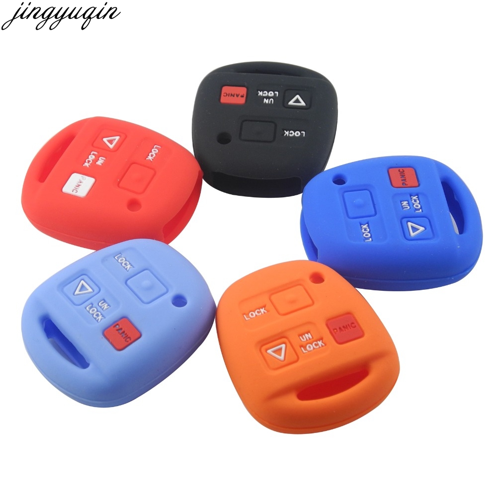 3 Buttons Silicone Remote Key Fob Cover Case Fit For Lexus Gx470 Rx350 Es300