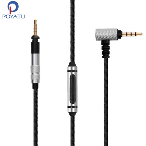 Poyatu HD599 Cable for Sennheiser HD569 HD579 HD559 HD 599 Headphones Cables Replacement Cord with Mic Remote for iPhone Andriod ► Photo 1/6