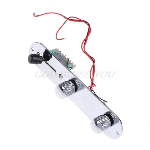 1Pcs Chrome 3 Way Wired Loaded Prewired Control Plate Harness Switch Knobs for Tele Telecaster Guitar Parts Drop Shipping ► Photo 1/6