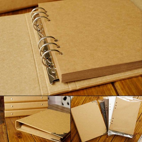 Blank Cover loose-leaf craft paper album graffiti diary photoalbum handmade DIY Photo Album Scrapbooking wedding album ► Photo 1/5