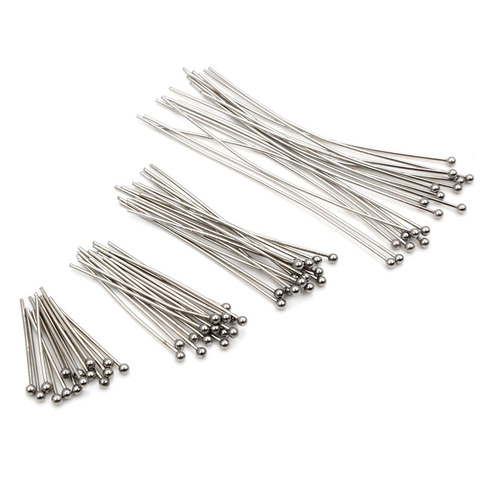 No Fade 100pcs/Lot 20-70 mm 316 Stainless Steel Ball Pins Findings Ball Head Pins For Jewelry Making DIY Supplies Accessories ► Photo 1/3