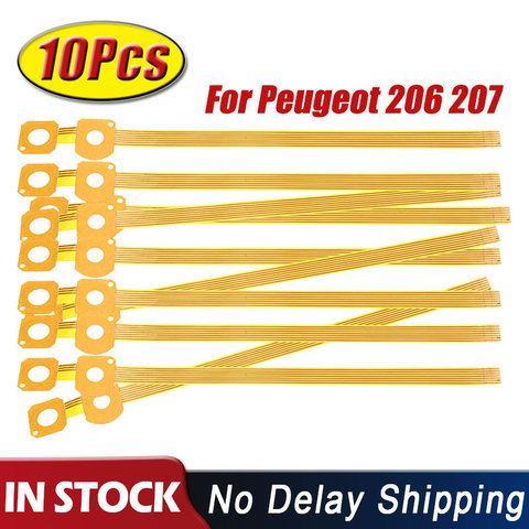 10Pcs/Set Car Flex/Ribbon Cable Turn Signal Switch Steering Column Gold For Peugeot 206 207 Citroen COM2000 Auto Accessories ► Photo 1/6