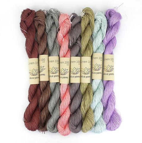 50g hank 100% Linen Yarn Crochet Hand Knitting  Lace weight Fo Shawl Baby Clothes Soft and Cool ► Photo 1/6