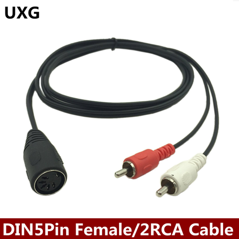 5 Pin Din Female to 2 RCA Male Plug AMP Professional Grade Audio Cable for Bang & Olufsen Naim Quad Stereo Systems ► Photo 1/5