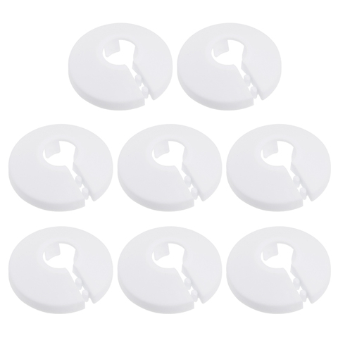 Uxcell 8 Pcs Pipe Collar 13/17/21/25/33/35/41.5/44/50mm PP Radiator Escutcheon Water Pipe Cover White/Black ► Photo 1/5