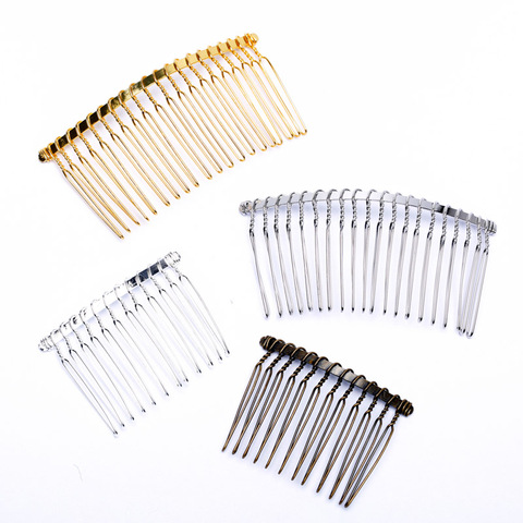 10pcs/lot 10/12/15/20/30 teeth Gold/Silver plated Hair pin Wedding Hair Accessories Metal Bridal Hair Combs DIY Jewelry Findings ► Photo 1/4