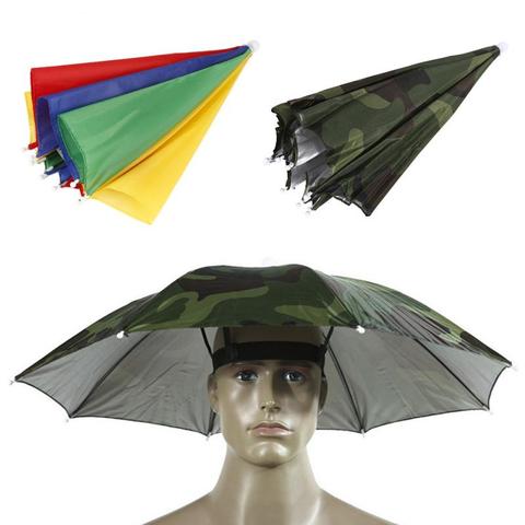 Outdoor Fishing Caps Portable Head Umbrella Hat Anti-Rain Fishing Anti-Sun Umbrella Hat Adults Unisex Outdoor Sports Cap Hot #ND ► Photo 1/6
