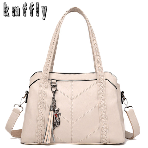 White Leather Handbags Women Multi-pocket Shoulder Bags Fashion Crossbody Bags for Women 2022 Purses and Handbags bolsa feminina ► Photo 1/6