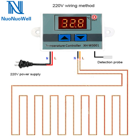 12V/24V/220V Micro Computer Digital Temperature Controller LED Display Greenhouse Heating Thermostat Incubator Aquarium Use ► Photo 1/5