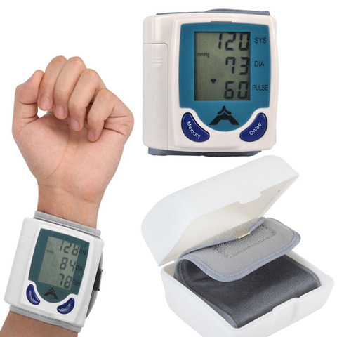 Sphygmomanometer Portable Automatic Wrist Blood Pressure Monitor Device Heart Beat Rate Pulse Meter Measure Tonometer machine ► Photo 1/6