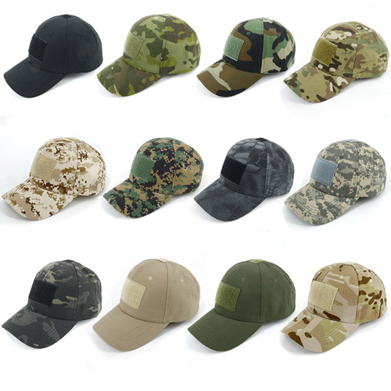 Camouflage Baseball Cap Military Army Camo Hat Trucker w/ Hook & Loop Mens Women