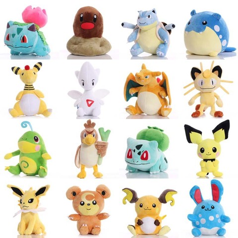 Wholesale pokemoned Charmander plush toy pikachue Squirtle Bulbasaur Eevee Mewtwo Jigglypuff Snorlax stuffed doll Christmas gift ► Photo 1/6