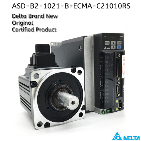 1KW B2 Delta AC Servo Motor Driver Kit ASD-B2-1021-B ECMA-C21010RS ECMA-C21010SS 1000W 3.18NM 3000rpm 100MM & 3m Cable ► Photo 1/5