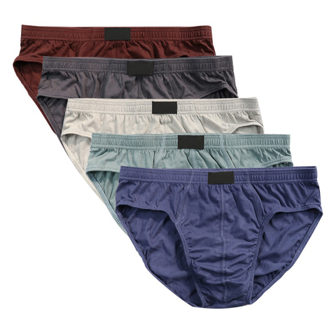 4pcs/lot Free shipping cheapest 100% Cotton Mens Briefs Plus Size Men Underwear Panties XL-5XL Men's Breathable Panties briefs ► Photo 1/6