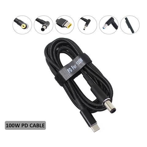 100W USB C Type-C fast Charging PD Power Converter Cable Cord for Dell Asus Lenovo HP ACER Toshiba Sony Microsoft laptop cable ► Photo 1/6