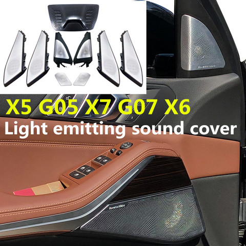 LED Center Control Panel For BMW G05 X5 G07 X7 X6 Series Front Rear Door Glow Tweeter Lighting Trim Audio Speaker Horn LED Cover ► Photo 1/6