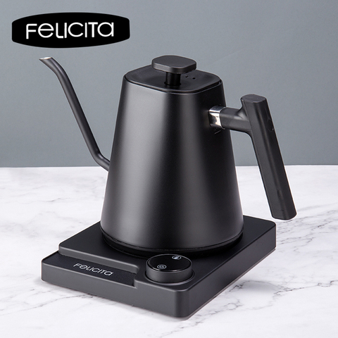 Felicita Coffee Pot Gooseneck Kettle 220V Hand-Punched Coffee Pot Instant Heating Temperature Control Kettle Pot 600ML ► Photo 1/6