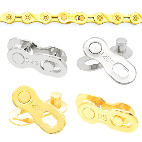 6/7/8/9/10/11/12 Speed Bicycle Chain Connector Lock Quick Link Road Bike Magic Buckle Master Bicycle Joint Cycling Parts Gold ► Photo 1/6
