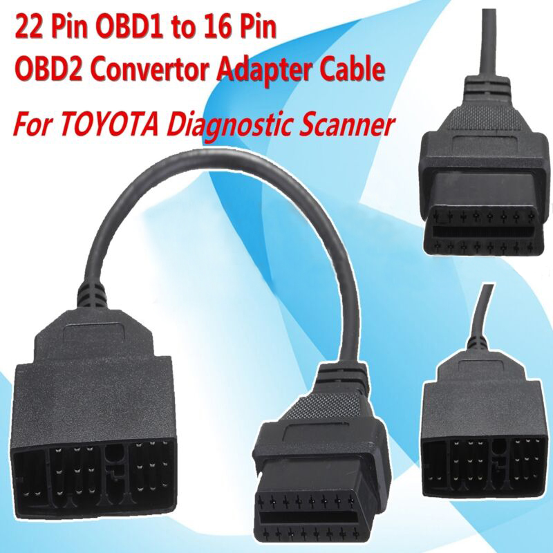 22-Pin OBD1 16-Pin OBD2 For Toyota Diagnostic Scanner Tools Connector Adapter ► Photo 1/4