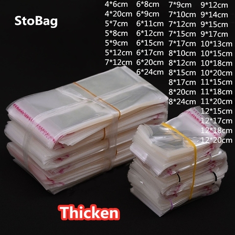 StoBag Thicken Transparent Self Adhesive Bag For Sugar Candies OPP Plastic Poly Packaging Bags Storage Wraping Dust-Proof ► Photo 1/6