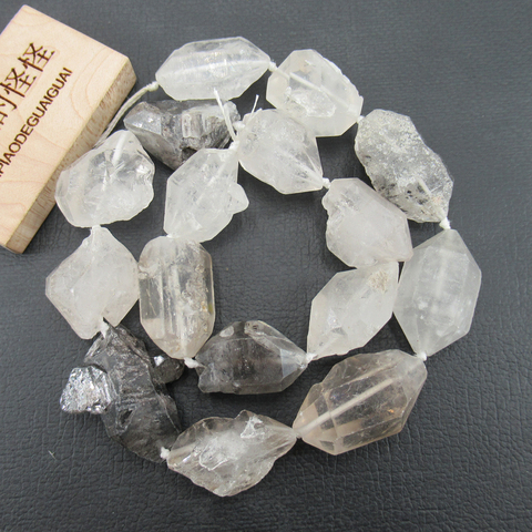 APDGG Natural Cloudy Quartz Rough Freedom Nugget Gemstone Loose Beads 16