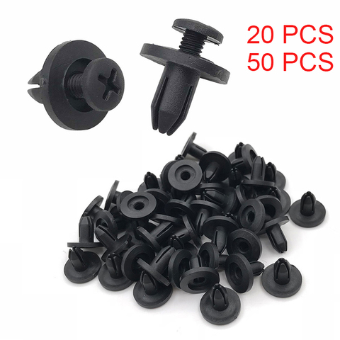 20/50PCS 8mm Auto Bumper Fastener Clip Hole Rivet Retainer Push Engine Cover Car Door Bumper Cover Fasteners for Toyota Nissan ► Photo 1/6