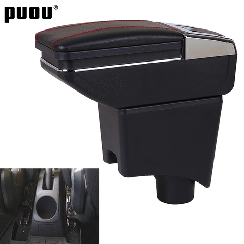 For Renault Logan 2 central Store content Storage box Double armrest box with Ashtray Cup holder accessories Russian version ► Photo 1/6