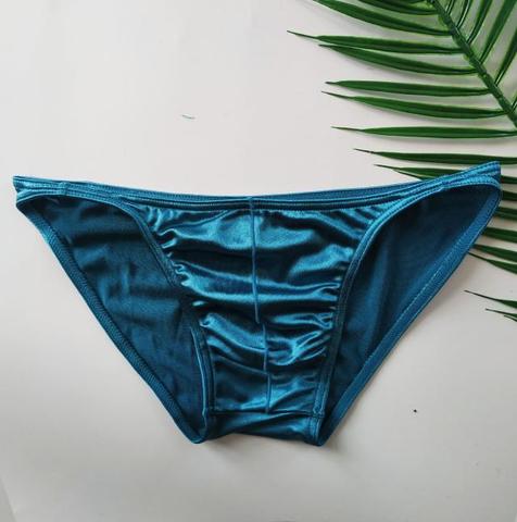 2022 Brand New Fashion Men's Sexy Underwear Comfortable Mens Bright Briefs Solid Large Size Low Waist Underpants Men Lingerie ► Photo 1/3