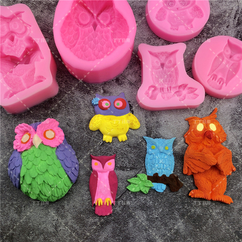 3D Animal Cartoon Owl Bird Silicone Fondant Cake Mold Cupcake Jelly Candy Chocolate Soap Mold Decoration Baking Tool Moulds ► Photo 1/6