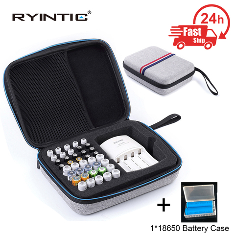 Portable Carrying EVA Shockproof Protective AA/AAA Battery Holder Storage Box Case/Organizer/Container aa aaa Rangement Pile ► Photo 1/6