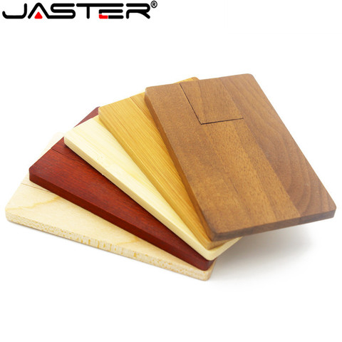 JASTER LOGO personality maple wooden card USB flash drive U disk gift pendrive 4GB 8GB 16GB 32GB 64GB (1 PCS free LOGO) ► Photo 1/6