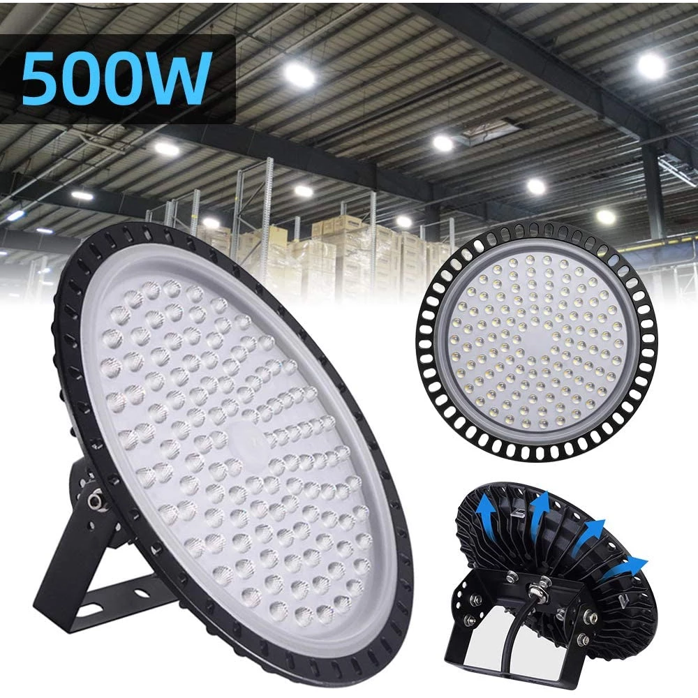 UFO LED High Bay Light 50/100/200/300/500W Low Bay Warehouse Industrial Lights 