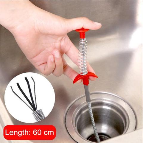 Pipe Unblocker Dredging Tool  Cleaning Kitchen Sink Drains - 60cm Spring  Pipe - Aliexpress