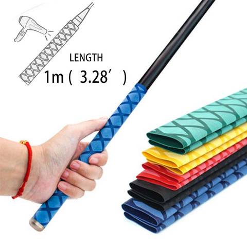 1m Non-slip Heat Shrink Tubing Fishing Waterproof Wrap Fishing Tubing Rod Badminton Racket Sleeve PVC Tube Grip Cable Sleeve ► Photo 1/4